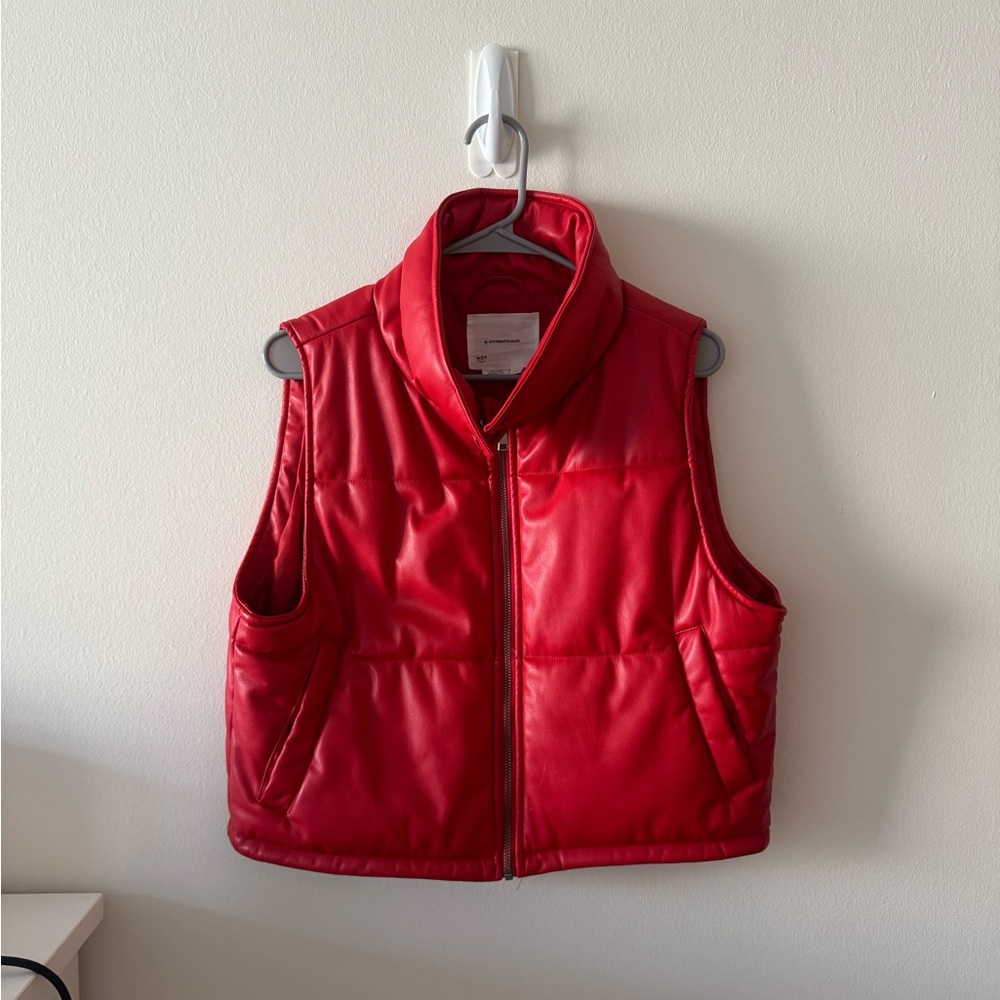 Anthropologie Cherry Red Vest